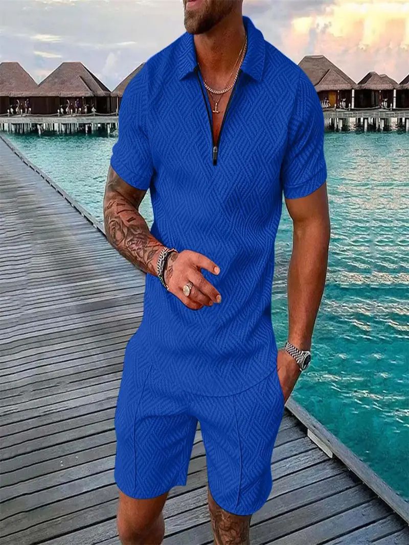 Stijlvolle herenset met korte mouwen shirt en korte broek - Midas